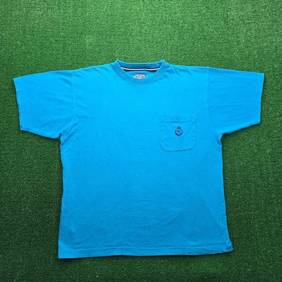 Chaps Ralph Lauren Tshirt Mens Large/XL Teal Vintage Y2k Summer Beach Casual - Picture 1 of 7